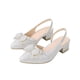 thumbnail image 1 of Sandalias de Oro Tacones Hueco-Fuera Respirable Princesa Sandalias para Niñas Primavera/Verano Estilo Suela Suave Arco-Decorado para Niños Medianos Y Grandes, 1 of 6