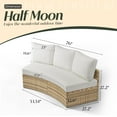 thumbnail image 7 of Jocisland Patio Conversation Set, 3 Piece Half-Moon Sectional Round Patio Furniture Set, Wicker Sofa Set, for Backyard Patio Garden, Beige, 7 of 7