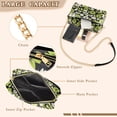 thumbnail image 3 of FORMRS Women Crossbody Purse with Chain Strap Vegan Leather Shoulder Handbag, Green Flower Pattern, 3 of 7