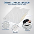 thumbnail image 4 of 29 In x24 In Heavy Duty Shed Ramp 750LB Capacity Steel Anti-Slip Punch Plate Ramp for ATV Lawn Mower Motorcycle Garage Use, 4 of 7