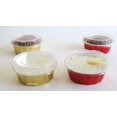 thumbnail image 5 of KitchenDance Disposable Aluminium 8 oz. Individual Cake Cups/Dessert Pans. #A8P (with Lids, Red, 100), 5 of 5