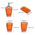 thumbnail image 2 of Unique Bargains 1 Set Reusable Bathroom Accessories Set for Bathroom Vanities Orange PS, 2 of 4
