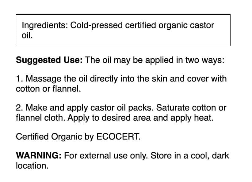 Swanson Certified 100% Organic Castor Oil 16 fl oz (473 ml) Liquid