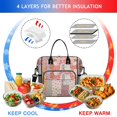 thumbnail image 4 of OBREWU Pioneer Flower Womens Lunch Box for Work,Insulated Large Pioneer Flower Lunch Bag for Women,Loncheras Para Mujer,Leakproof Adult Lunch Bag for Work,Beach,Travel,Picnic,Camping, 4 of 7