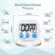 thumbnail image 2 of Paquete de 4 temporizres digitales blancos de cocina con temporizr digital magnético con visualización grande para cocina, juegos, gimnasio, tiempo de descanso, aula (4, blanco), 2 of 3