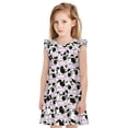 thumbnail image 1 of Fotbe Cute Animal with Cow Vestido de Dormir para Niñas de 3 a 10 Años, Mangas Cortas, Estilo Princesa, Pijama Camisón con Mangas Voladas-Small, 1 of 6