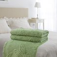 thumbnail image 3 of Djunllk Throw Blanket - Green Microfiber Ultimate Cozy Soft Blanket, Breathable Fluffy Blanket All Season Use, 59.0" x 78.7", 3 of 6