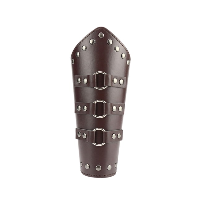Sonducket Protección confiable del brazo, Retro para protección de las manos, protección del brazo para deportes al aire libre, compacta Accesorios de disfraces Hebilla redonda marrón