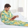 thumbnail image 5 of KLL Pineapples1 Sleepwear Mens Flannel Pajamas,Long Cotton Pj Set, 5 of 7