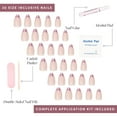 thumbnail image 3 of Cute Semi-Transparent, Short Almond Nails, Reusable | 15 Sizes - 30 Nail Kit with Glue, 3 of 4