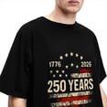 thumbnail image 4 of America's 250th Birthday USA Flag 250 Years Anniversary T-Shirts Men Casual Pure Cotton Tees Short Sleeve T Shirts Tops, 4 of 7