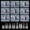 thumbnail image 3 of 206PCS Fake Nails Soft Press On Gel Nail Tips, Pre-Shaped Full Cover Nail Extension, 12 Sizes Acrylic Gelly Tips for Home DIY Manicure-Short Ballet​, 3 of 6