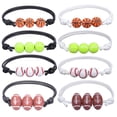 thumbnail image 2 of SUSHANG Football Bracelet Soccer Charm Bracelets Soccer Party Favors Black Red White Brown Wristbands Soccer Beads Adjustable Inspirational for Teens Adults Sport Birthday Football Favors For, 2 of 8