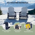thumbnail image 6 of WestinTrends Azura Outdoor HDPE Adirondack Chairs With Connecting Table Tray (Set of 2), Navy Blue, 6 of 16
