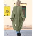 thumbnail image 4 of Women's Oversized Long Cardigan Sweaters Long Sleeve Split Open Front Drape Knit Duster Coat, 4 of 6