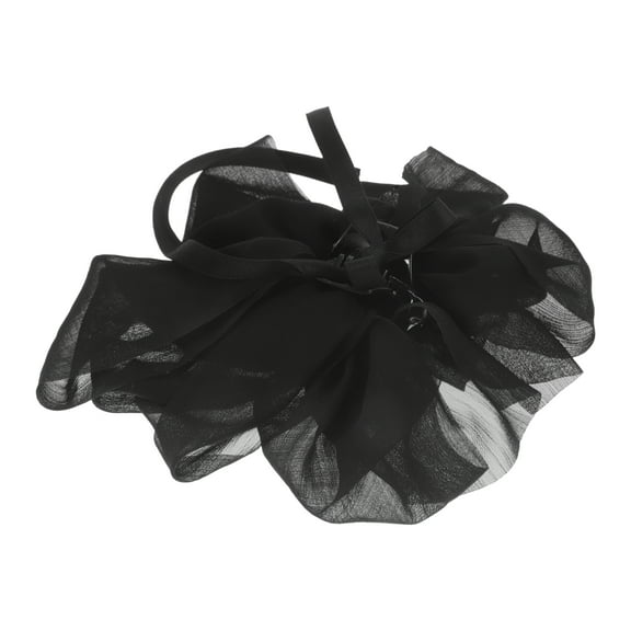 1 Pc Fashion Ribbon Bow Hairpin Hairdo Clip for Women 7.48"x4.72"x1.97" Black