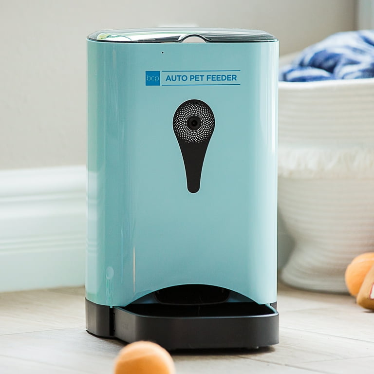 Best Choice Products 4.5L Smart Automatic Pet Feeder w HD Camera Smartphone App Portion Control 2 Way Audio Blue Walmart