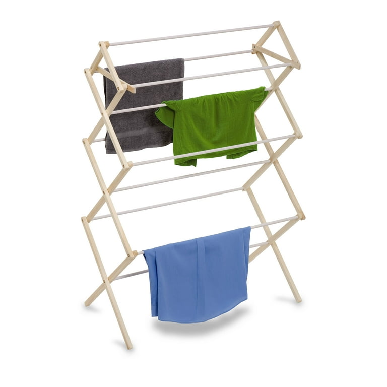 Honey Can Do Hd Knockdown Wood Drying Rack Natural