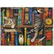 thumbnail image 1 of Divertidos rompecabezas de gatos para adultos y adolescentes, 500 piezas, 20,4 x 15, rompecabezas de madera en desarrollo de Iq cerebral (gato dormido), 1 of 5