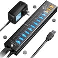 thumbnail image 1 of Hub USB SmartDelux de 13 puertos USB 3.0 con 10 puertos USB 3.0 negro, 1 of 8