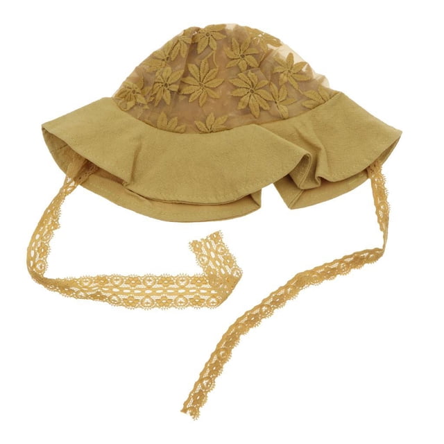 Sombrero de terre para bebé perfecl Gorra de playa encaje 6-24M amarillo