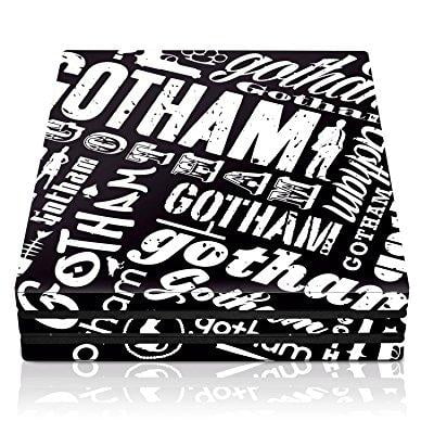 controller gear gotham graffiti - ps4 pro console skin - officially licensed by warner bros - playstation