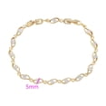 thumbnail image 2 of Hermosa Pulsera Ajustable Rombos Swarovski Oro 14k Lam Dama dorado Unitalla, 2 of 8