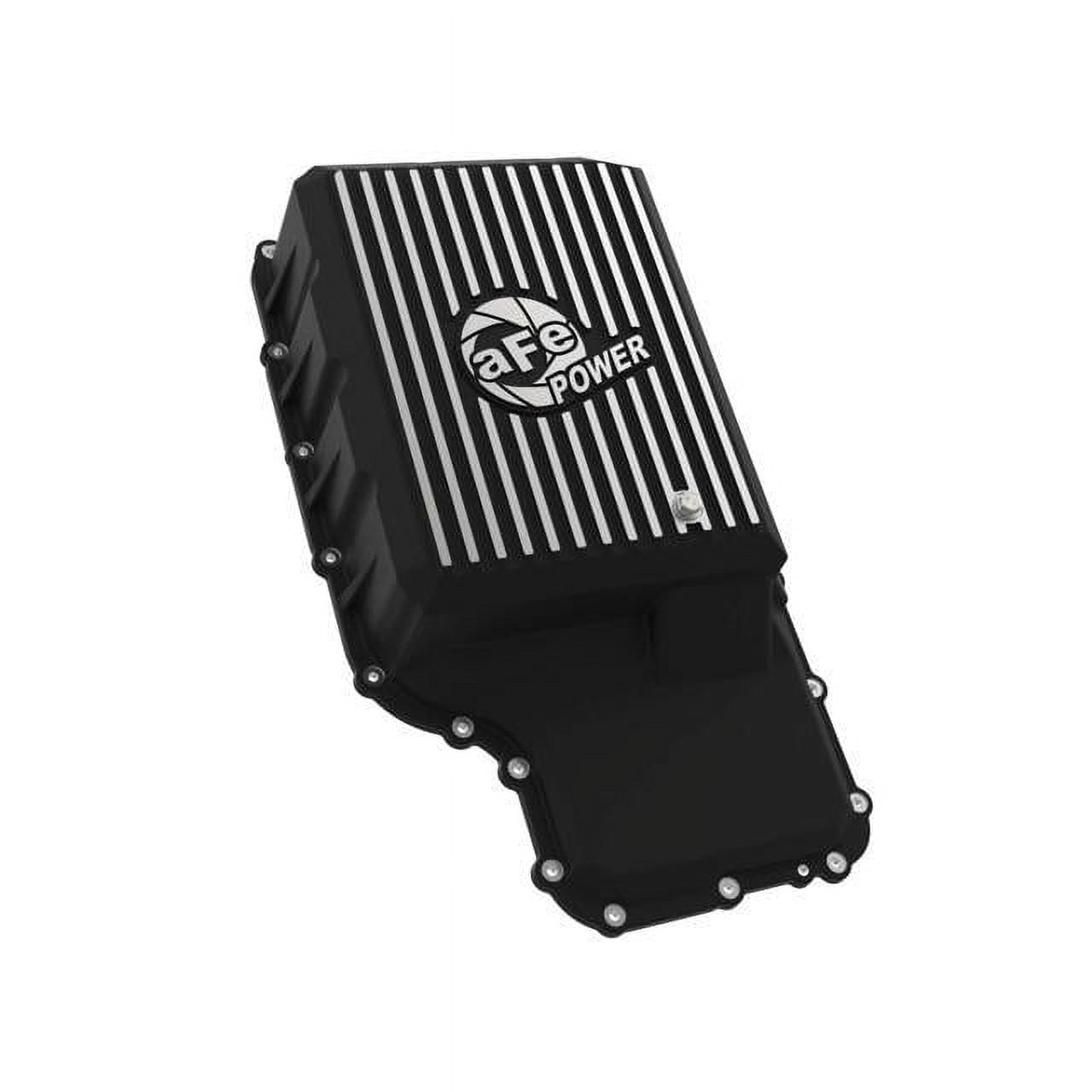 aFe 20-21 Ford Truck w/ 10R140 Transmission Pan Black POWER Street Series w/ Machined Fins - 46-71220B Fits select: 2020-2021 FORD F250, 2020-2022 FORD F350