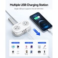 thumbnail image 5 of ORICO Travel Power Strip, 4 Outlets 3 USB Ports (1 USB C) with 4FT Wrap-Around Extension Cord, Compact Cruise Approved Power Strip No Surge Protector, Flat Plug for Hotel Dorm Essentials(White), 5 of 8