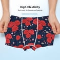 thumbnail image 3 of Yiaed Rose Flower Print Boys' Boxer Briefs Cotton Casual Stretch Comfort Boys Boxers - Kids Boxer Briefs Underwear for Boys (6-18)-Medium, 3 of 5