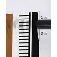 thumbnail image 6 of Modern Brown Black Tier Curtains 24 Inch Length,Sheer Curtains for Bedroom Living Room Window Boho Contemporary Geometric Striped Voile Drapes Kitchen Curtains Small Half Window 27.5"x24" 2 Panels, 6 of 7