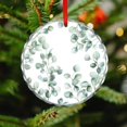 thumbnail image 4 of Eucalyptus Leaf Sage Green Crystal Glass Christmas Ornament Xmas Decor Indoor Home Holiday Party Gifts Australia Botanical Small Leaf Pattern Holiday Ornaments, 4 of 8