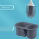 thumbnail image 4 of Escobillero de pared con estante | Organizador de baño dos en uno | Incluye bandeja antigoteo | Diseño compacto para baños pequeños | Disponible en azul, gris y gris oscuro, 4 of 6