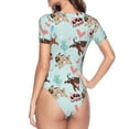 thumbnail image 4 of Naloa Cute Pug Dogs Women's Short-Sleeved Onesie, One-Piece Swimsuit for Parties, dates, clubs - XX-Large, 4 of 9