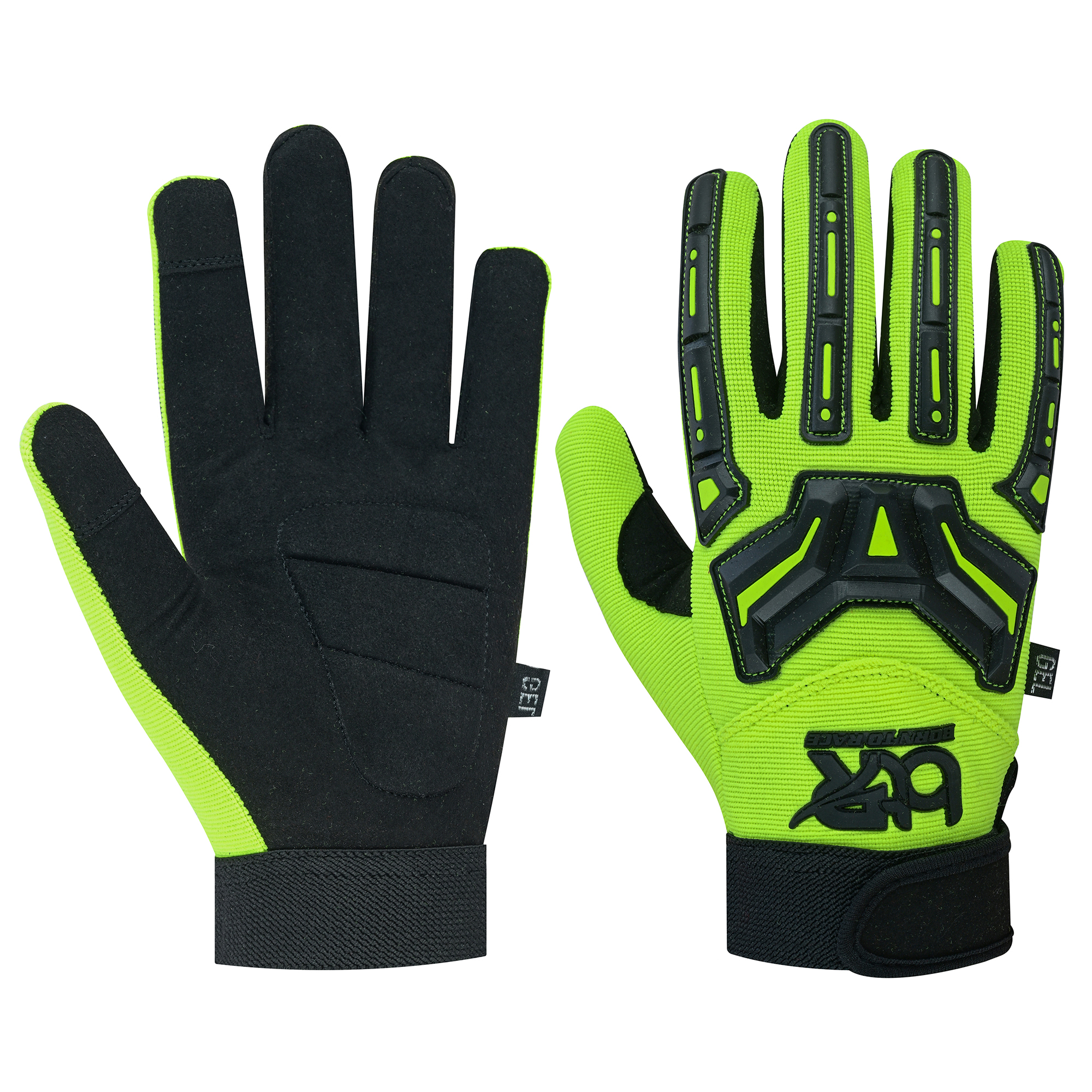 Mechanic Work Gloves Touchscreen Welding Power Tools Construction Heavy Duty Safety Work Gloves Hi Viz-XL