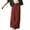 Wine Red, variant on LYMAYTER Women's Loose Denim Maxi Skirt Straight Leg Summer Beach Casual Comfort Vintage Washed