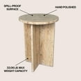 thumbnail image 3 of JONATHAN Y Javier 17.75" Contemporary Natural Marble Handmade X-Shaped End Table, Travertine, MTB1103C, 3 of 6
