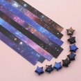 thumbnail image 1 of Origami de estrella gruesa 136, 8 dibujos por juego, papel con forma de estrella de pentagrama de la suerte para niños, 1 of 6