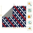 thumbnail image 2 of Uemuo Patriotic Star Pattern Dish Drying Mat,16*18 inch Absorbent Dish Drainer Kitchen Counter,Large Size Dish Drying Pad for Countertops,Sinks,Draining Racks, 2 of 6