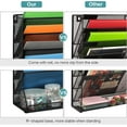thumbnail image 3 of X-COSRACK 4-Tier Wall Mounted File Organizer, Adjustable Metal Mesh Paper Holder with Stable R-Shaped Base, Desktop Hanging Magazine Rack for Home Office & School, Letter Size, Black, 3 of 8