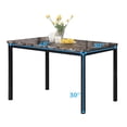 thumbnail image 2 of FurniFact Modern Faux Marble Dining Table – Black Kitchen & Dining Room Tables, 2 of 6