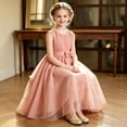 thumbnail image 6 of WhouRiu Girls Casual Summer Dress Solid Color Sleeveless Crew Neck Tiered Ruffle Dresses Kids Comfortable Mesh Sundress,12-13 Years, 6 of 8