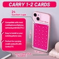 thumbnail image 2 of Tarjetero con ventosa para teléfono CukoHno Classic Hot Pink, 2 of 6