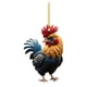 thumbnail image 5 of Colgante de pollo de dibujos animados, adorno decorativo para coche, llavero de pollo acrílico Azul y amarillo, 5 of 9