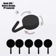 thumbnail image 6 of 5-Pack Adhesive Wall Hooks No Drill Required - Strong Hold Bathroom Kitchen Hooks for Towels Organization 360 Rotation Heavy Duty Hooks (2.36x1.57in,Black), 6 of 6