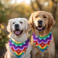 thumbnail image 2 of Dog Bandana 2 Pack,Colorful Rainbow Tie Dye Spiral Pattern Bandanas for Dogs,Cat Bandana,Small/ Large Dog Bandana 2 Size,Dog Bandanas Girl Boy, 2 of 6