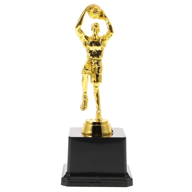 KAKOWELY Trofeos de Baloncesto Figura de Baloncesto de Plástico Trofeo Ideal para Torneos Competiciones (Dorado)