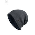 thumbnail image 2 of Gustave Winter Beanie Hat for Men Women Knit Fleece Lined Warm Slouchy Skull Cap Comfort Daily Soft Thick Baggy Beanies (Navy), 2 of 9