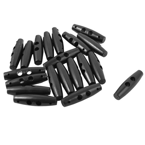 Plastic 2 Holes Scrapbooking Spring Stop Toggle Buttons Adjustive Lock End 20pcs