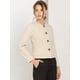 thumbnail image 4 of Chaqueta De Mujer Con Botones Cortos Y Ligeros Vintage De Otoño Con Bolsillos Beige L, 4 of 6